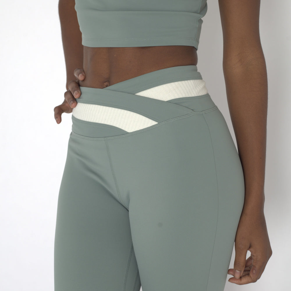 
                  
                    YOGAFLOW WRAP WAIST FLARE TROUSERS DUO SOFT SAGE
                  
                