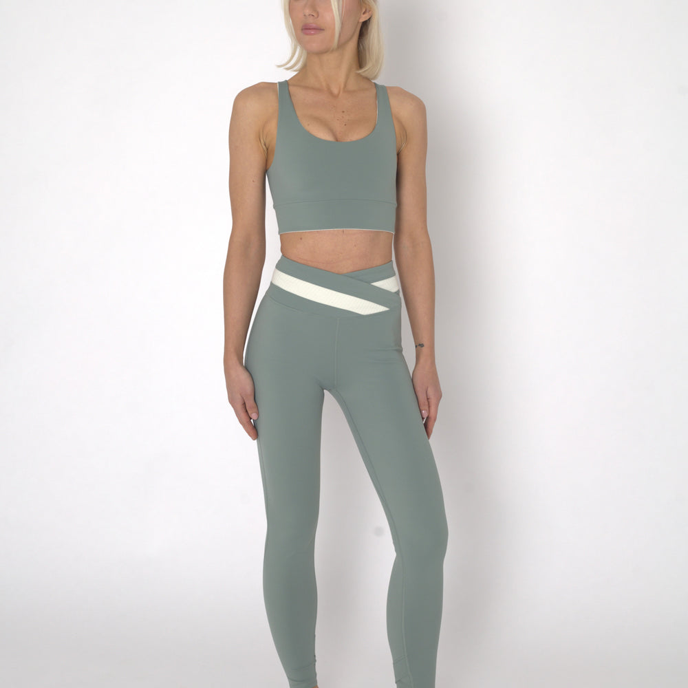 YOGAFLOW WRAP WAIST LEGGINGS DUO SOFT SAGE