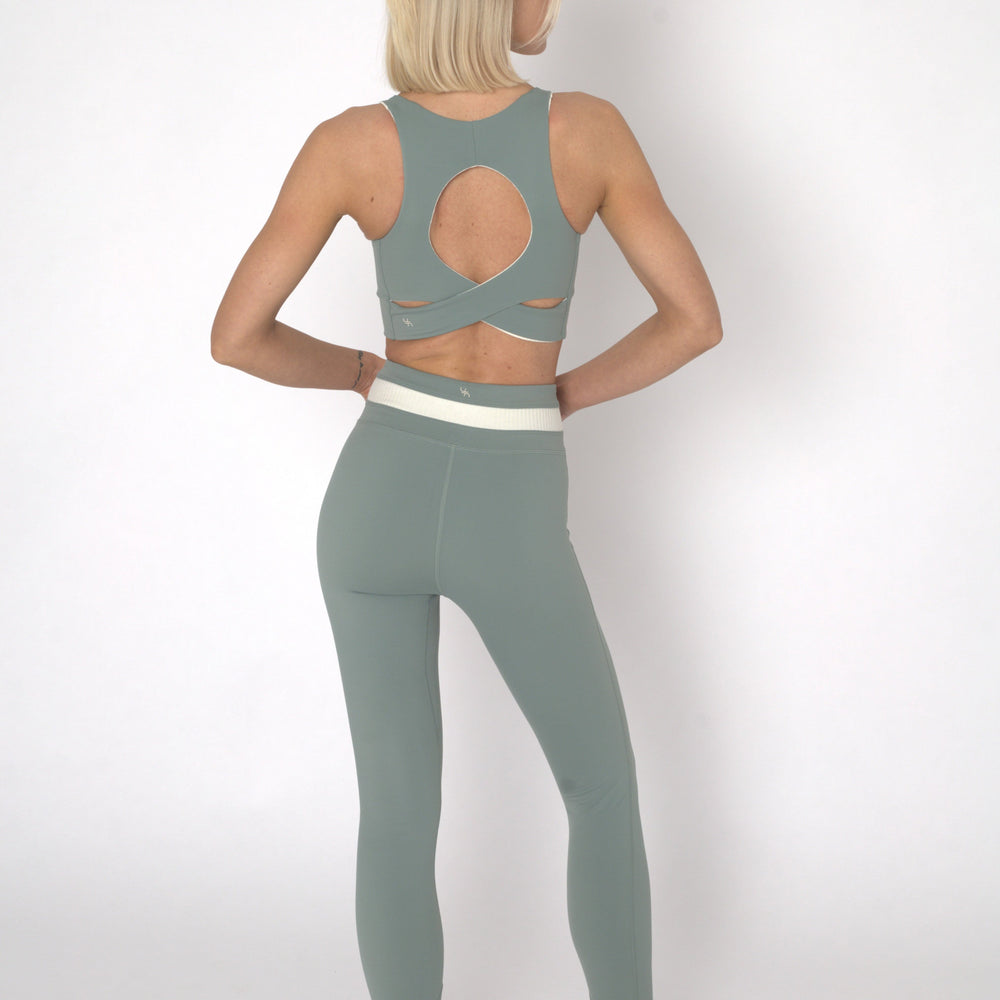 YOGAFLOW WRAP WAIST LEGGINGS DUO SOFT SAGE